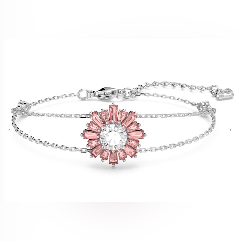 Swarovski Sunshine Bracelet & Earrings set in rose gold & white rhodium plating. - Picture 3 of 15